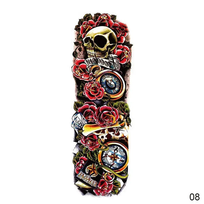 16 Designs Full Arm Temporary Tattoo Sleeve Waterproof Tattoos For Cool Men Women Tattoos Stickers On The Body Art #272596