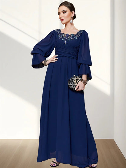 Ramadan Eid Fashion Chiffon Blue Abaya Dubai Luxury Prayer Clothes Women Turkey Islam Muslim Dresses Kebaya Robe Femme Musulmane.