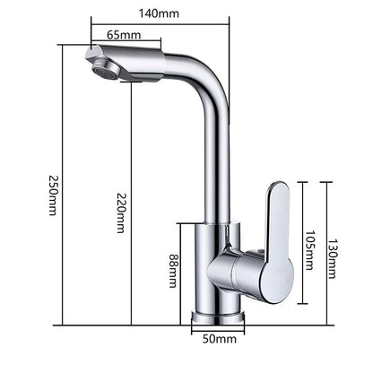 360° Rotating Basin Faucet Kitchen And Bathroom Dual-use Hot and Cold Water Faucet Splash-proof