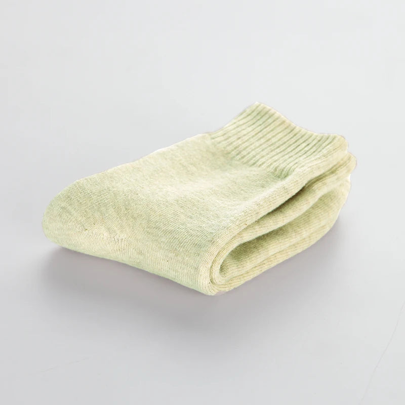 1 Pairs Winter Warm Wool Women Socks  Thicken Plush Solid Color Christmas Against Cold Snow Soft Therma Sleep Sock.