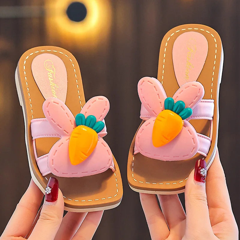 Children Slippers Kids Summer Cartoon Beach Shoes Girls Baby Soft Sole Non-Slip.