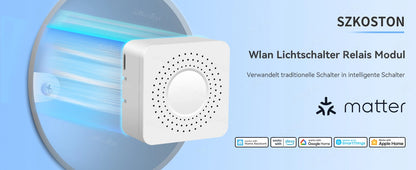 Matter WIFI Smart Switch 1-Kanal-Modul Automatisierungsrelais Smart Breaker Sprachsteuerung Homekit Siri Alexa Google Home.