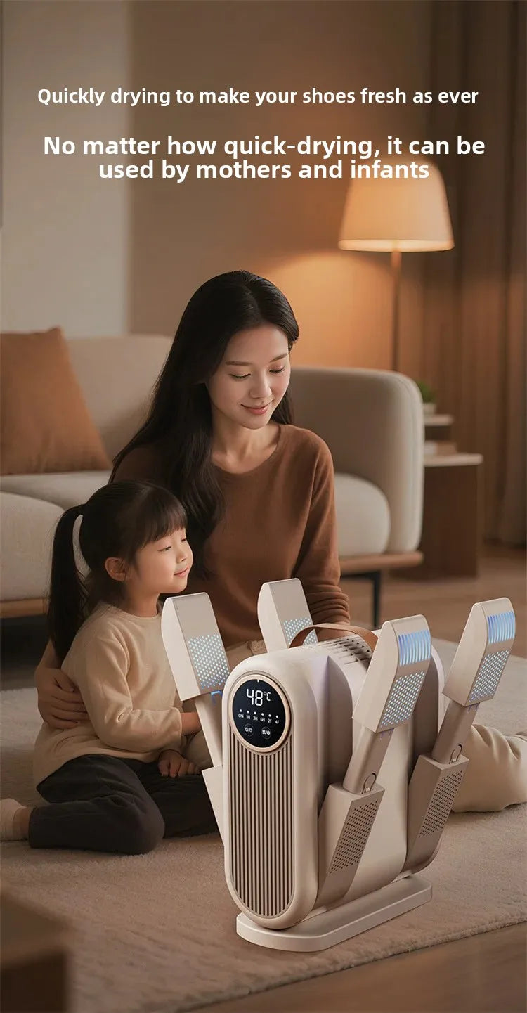 Portable Foldable Electric Shoe Dryer UV Blue Light UV Sterilization Deodorizing Shoe Dryer Fast Drying Household Shoe Dryer.