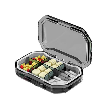Weekly 6/7/8/10/21 Grids Pill Box Medicine Organizer Black Plastic Storage Box Container Portable Pill Case