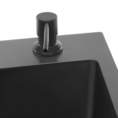 Schwarz/weißes unabhängiges Waschbecken mit Schrank, Küchenspüle aus Edelstahl mit 360° °   Drehbarer Wasserhahn für Badezimmer, Waschbecken