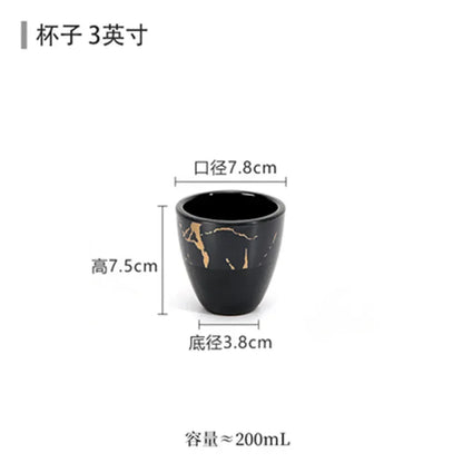 Marble Texture Imitation Melamine Plate BBQ Tableware Cake Fruits plates Snack Tray Outdoor Party Dishes Steak