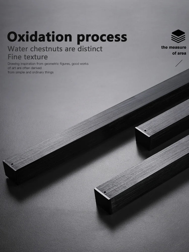 Schwarz Kronleuchter quadratische Schlafzimmer Lampen Wohnzimmer Lampe LED Deckenleuchte Nordic minimalistische kreative LED Deckenleuchte Streifen Lichter.