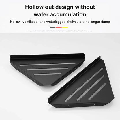 Badezimmerregal, Eck-Duschregal, ohne Bohren, Eck-Organizer aus Edelstahl 304, Aufbewahrung, robustes, hohles Shampoo-Regal