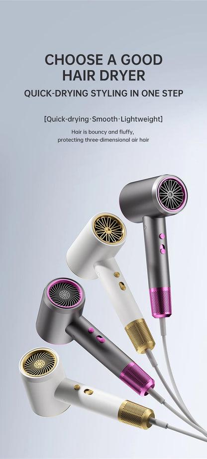 The Latest High-Speed Hair Dryer, High-Power Blue Light Ion Home Hair Salon Hair Dryer, Household Appliance US UK.EU.AU Plug-In