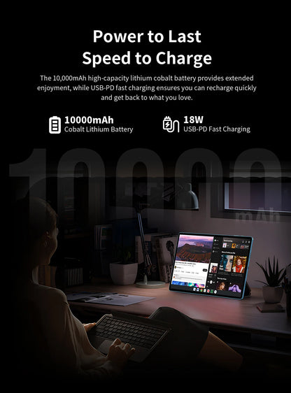 Teclast T70 14" Tablet Android 15 MTK G99 CPU Max 20GB (8GB+12GB Expansion) RAM 256GB ROM 4G LTE 10000mAh 18W Fast Charging GPS