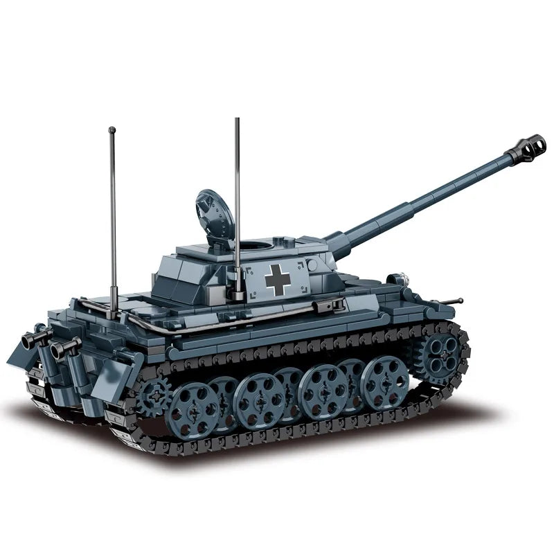 World War 2 WW2 Army Military Soldiers Armor Halftrack Main Station Tank Building Blocks Bricks Model DIY Assembly Toys For Kids.