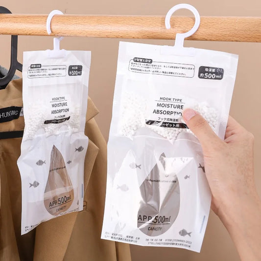 5/10Pcs Moisture Absorber Hanging Bag Wardrobe Antihumidity Bags Anti Damp Mildew Drying Bag Closet Dehumidifier Humidity Packs.