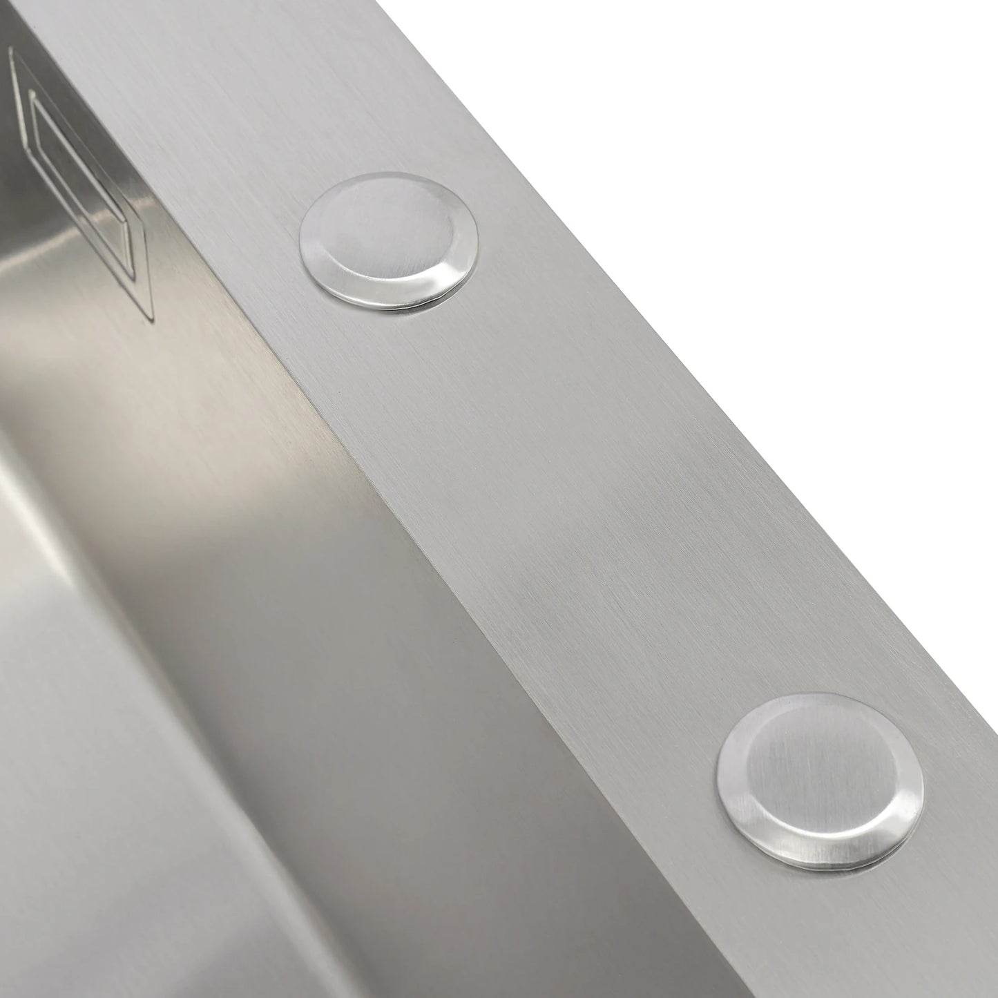 Edelstahlspüle, 45 x 50 cm, moderne Küchenspüle, Küchenspüle mit Abflussrohr, X-förmige Wassergleitungsleitung