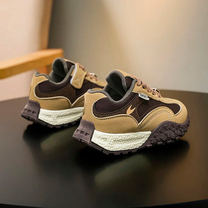 Girls Trendy Athletic Sneakers Durable Suede Comfortable Fit NonSlip Rubber Outsole Kids Causal Shoes Non-slip Boys Sports Shoes.