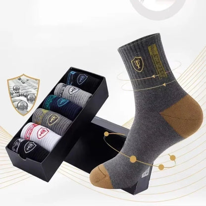 10pairs Breathable Cotton Sports Stockings Men Bamboo Fiber Autumn and Winter Men Socks Sweat Absorption Deodorant Business Sox.