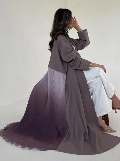 Ramadan Open Chiffon Kimono Abaya Damen Dubai Kaftan Muslim Coat Prayer Clothes Women Djellaba Kebaya Robe Femme Musulmane.