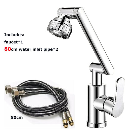 Basin Faucet Hot and Cold Wash Basin Household Bathroom Multi-function Booster Universal Rotating Faucet Kitchen Universal