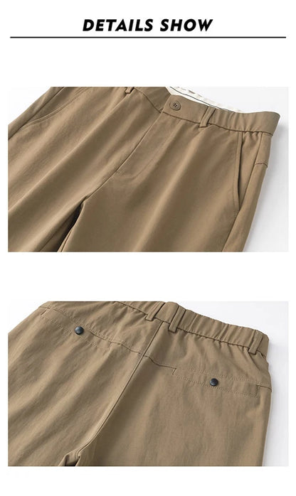 Men's Slim-Fit Straight-Leg Casual Trousers for Young and Middle-Aged Men - New Autumn Collection.