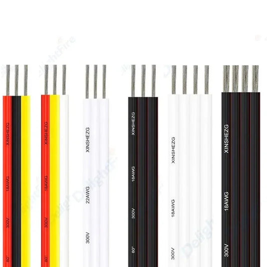 18 20 22 AWG LED Strip Wire 2/3/4/5/6pin 5V 12V Extension Electric Cable For WS2812B 5050 RGB RGBWW LED Lights Car Speakers Auto.