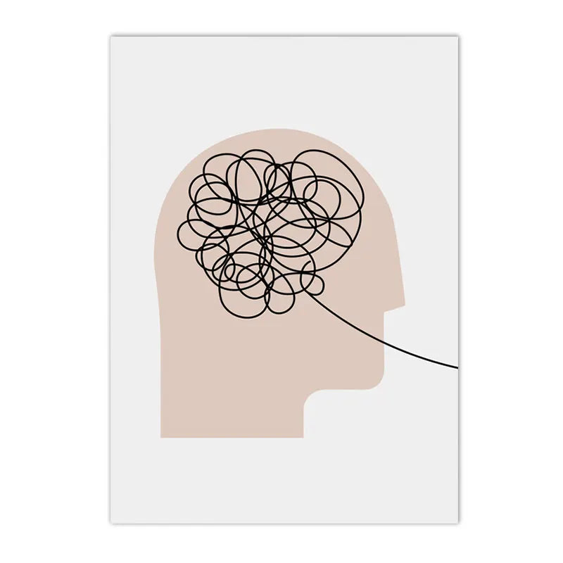 Psychology Therapy Poster Canvas Painting Consultant Office Wall Art Print Cloth Office Room Decoration Gifts Minimalist Picture.