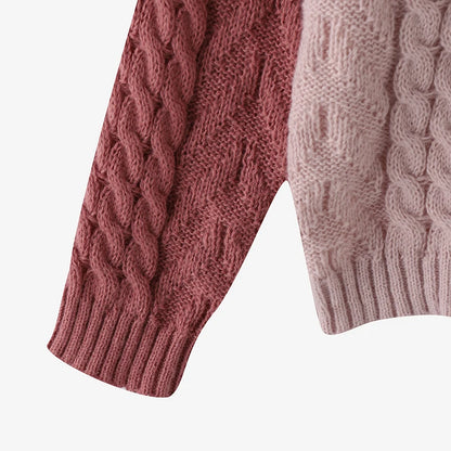 ZANZEA 2025 Autumn Patchwork Sweaters Women Pullovers Kintted Jumper Stylish Long Sleeve Winter Sweater O Neck Jumper Streetwear.