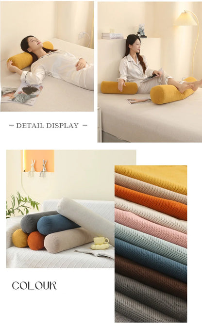 Body Pillow Pregnancy Pillows Chin Lumbar and Leg Support Stomach and Back Sleepers Adjustable Bendable Roll Pillow for Sleeping.