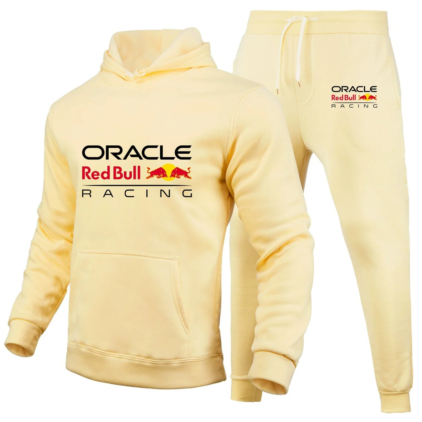 Men's Red Bull Logo Sports Suit Comfortable Simple Solid Color Sportswear Off-road Riding Red Bull Training Two-piece Suit