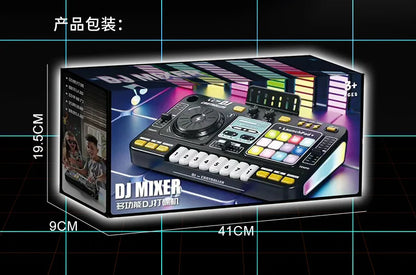 Multifunctional DJ Mixer Children Simulation DJ Controller Live Sound Card Music Player Whac A Mole Game Toys Kids Birthday Gift.