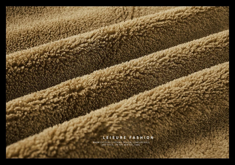 Winter Tactical Jacket Outdoor Men Fleece Sports Running Warm Coat Solid Color Stand Collar Breathable Comfortable Pilot Jacket