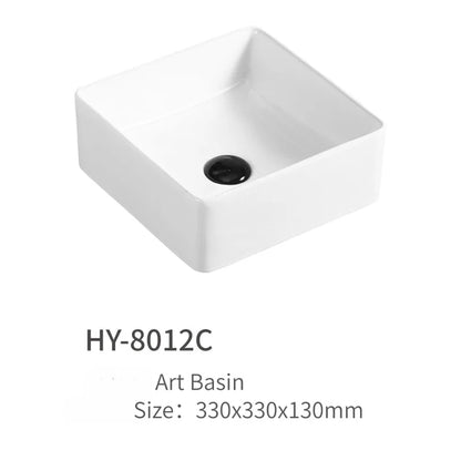 Weiße Waschbecken Licht Luxus Bad Armaturen quadratisches Waschbecken nach Hause runde Küchen spüle Toilette Waschbecken