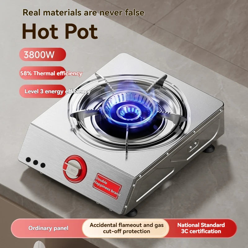 5.2KW Liquefied Gas Stove Range Single-range Energy-saving Flameout Protection Fierce Fire Stove