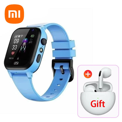 Xiaomi Kids 5G Smart Watch SOS GPS Location Video Call Sim Card Child Camera Waterproof Upgrade 2025For Boys Girls Add Earphone
