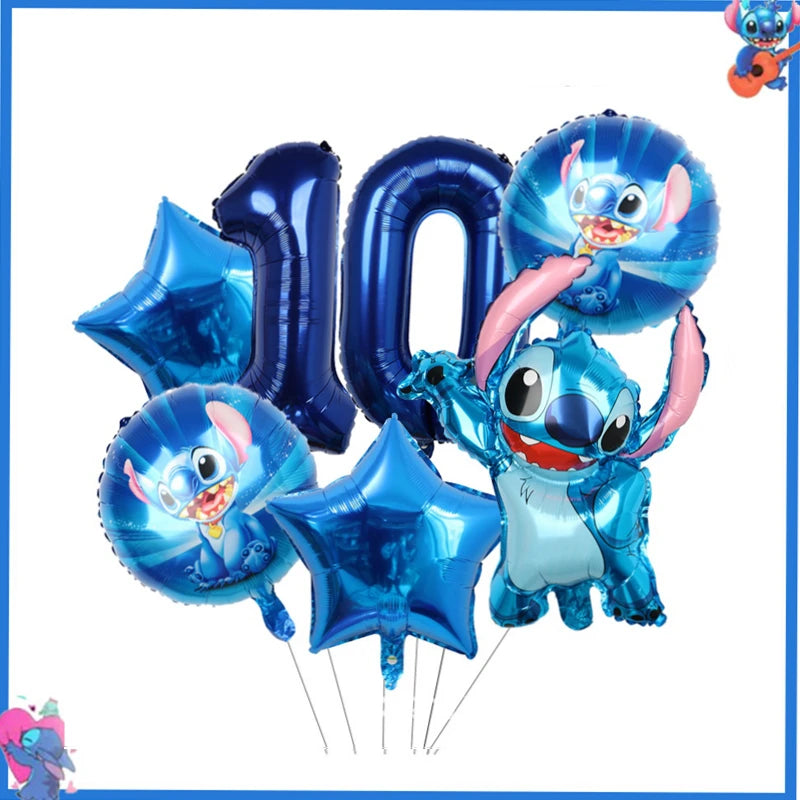 Disney Stich Geburtstag Party Dekorationen Blau Thema Geschirr Tischdecke Banner Hängende Spirale Für Kinder Event Liefert