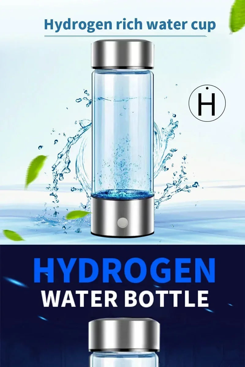 Rich Hydrogen Water Cup Portable Hydrogen Water H2 Generator Alkaline Maker Ionizer Bottle Super Antioxidan Titanium Filter.