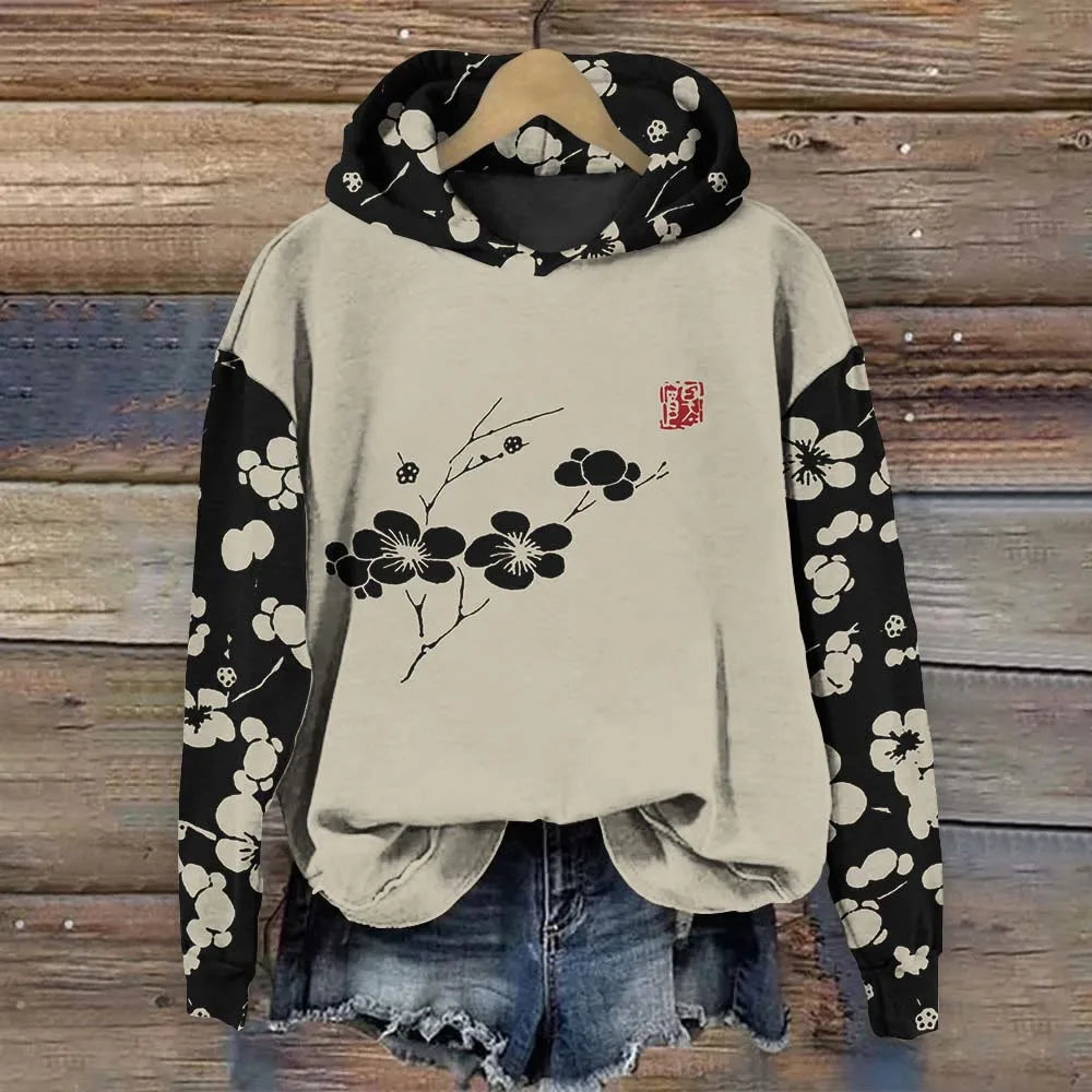 Flower Floral 3D Print Hoodies Women's Fashion Hooded Sweatshirts Streetwear Pullover Y2K Tops Tracksuit Unisex Coat Clothing.