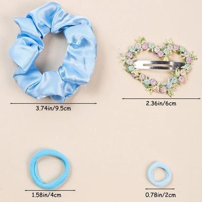 165Pcs Hair Accessories Set for Women Scrunchies Ponytail Holders Fresh Floral Hair Clips Elastic Hair Ties.