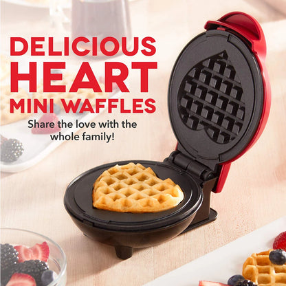 Electric Waffle Machine Portable Home Breakfast Machine Waffle Maker Breakfast Love Heart Shaped Waffle Maker Cooking Appliance.