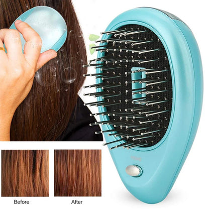 Bestselling Electric Negative Ion Massage Comb Portable Battery Style Hair Comb For Massaging Scalps And Clearing Acupoints.