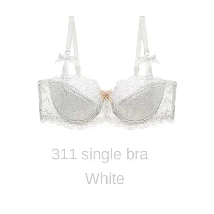 Sexy Thin Half-cup Lace Bra, Comfortable, Breathable, Anti-sagging, Push-up Small Bra for Women Lingerie.