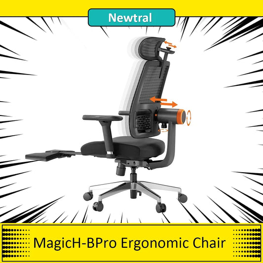 Newtral Magich-Bpro ergonomischer Stuhl Auto-Follow Fuß stütze Rückens tütze Schreibtischs tuhl verstellbare Armlehne Kopfstütze Fuß stütze, 4d Mesh