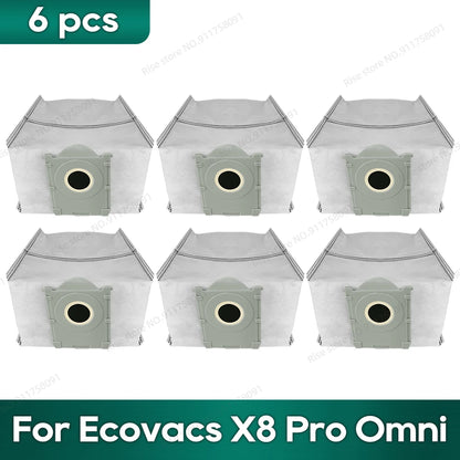 Compatible for Ecovacs X8 Pro Omni Accessories Main Side Brush Hepa Filter Rag Dust Bag Replacement Parts