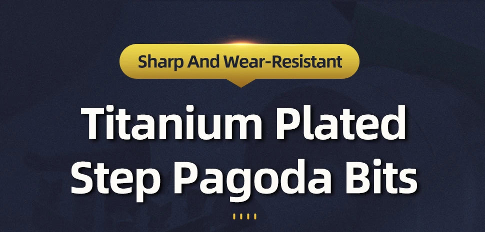 TOOLEYE HSS Titan Stufenbohrer Bühnenbohrer für Metall Holz Hochgeschwindigkeits-Stufenbohrer-Set Elektrowerkzeuge 3-12 4-12 4-20 4-32 mm