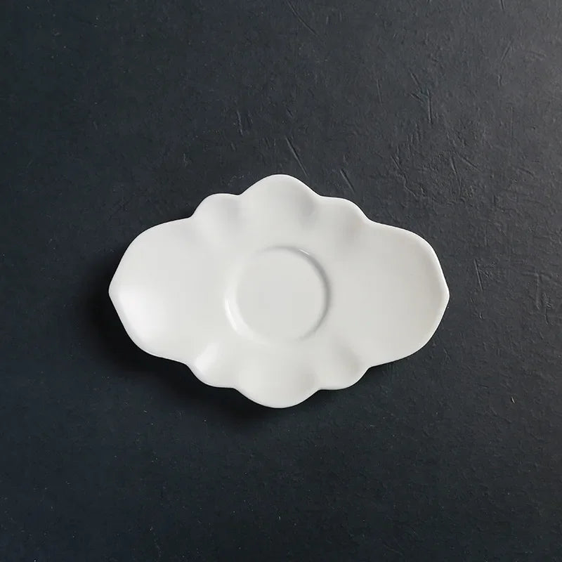 Kong Fu Tea Set with Accessories Japanese Tea Ceremony Creative Ceramic Cha Bei Dian Kombucha Cup Saucer Heat Proof Mat Coaster.