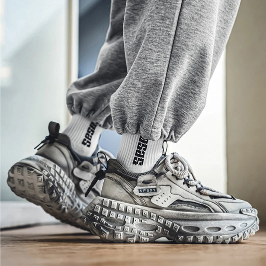 New Summer Outdoor Men's Casual Thick Bottom Sneaker Shoes for Men Sports Breathable Mans Popular Loafers Model Male Sneakers.