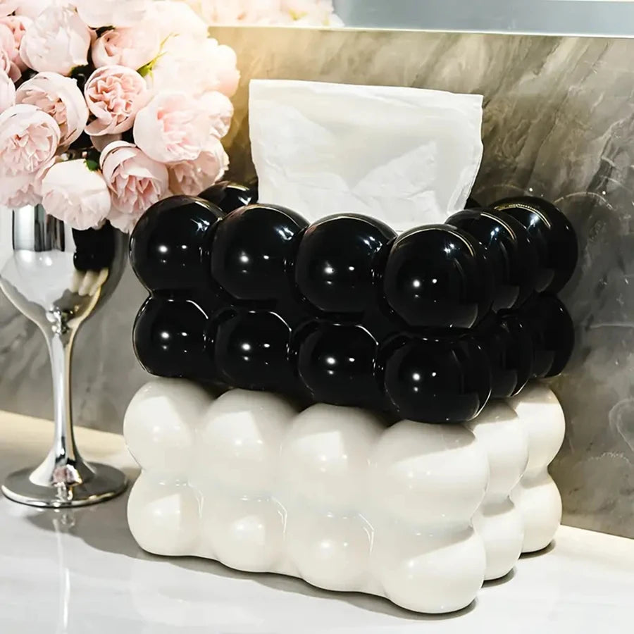 Bubble Tissue Box Cotton Candy Paper Drawer Box Restaurant Paper Drawer Box Bathroom Facial Paper Storage Box Tissue Cover.