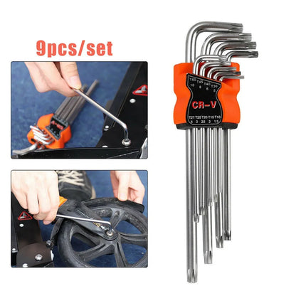9 stücke L-Typ Doppel-Ende-Schraubendreher Inbusschlüssel Set Schlüssel Torx Spanner 9 Größen Für Auto Mechanische Reparatur hand Werkzeuge
