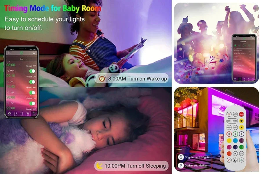 Smart Led Streifen Licht 5050 RGB USB 5V Bluetooth APP Fernbedienung Led Band Diode Flexible Band Lampe für TV Festival Hintergrundbeleuchtung.