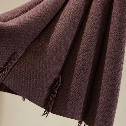 All Match Knitting Short Pleated Skirt Women Autumn Winter 2025 High Waist Mini Skirts Woman Casual Solid Thick A Line Skirts.