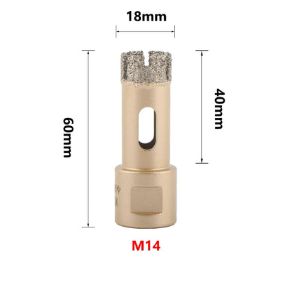6mm-120mm M14 Gewinde Gelötete Diamantkernbohrer Lochsäge Keramikfliesen Granit Marmor Lochöffner Werkzeuge Trockenbohrer