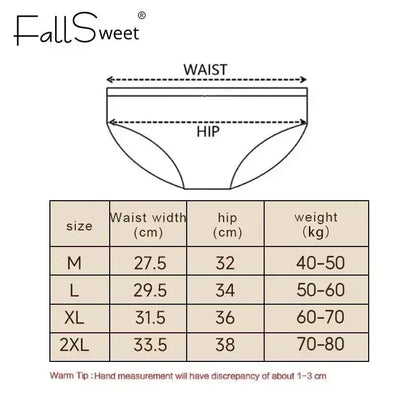 FallSweet 5Pcs Women Plus Size Cotton Panties Seamless Panties Comfort Breathable Underwear Girls Mid-Waist Briefs Sexy Lingerie.